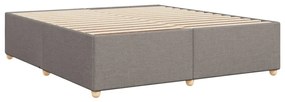 Cama sem colchão 180x200 cm tecido castanho-acinzentado