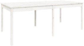 11 pcs conj. de jantar p/ jardim madeira de pinho maciça branco
