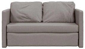 Sofá-cama sem pés 112x174x55 cm tecido cinza-acastanhado