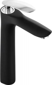 Mexen Lily torneira alta para lavatório, preto/cromo - 73610-17