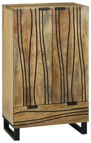 vidaXL Highboard 60x33.5x100 cm Madeira Sólida de Manga