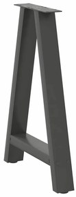 Pés para mesa de jantar em formato A, 2 peças, antracite, 50x(72-73) c