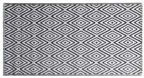 Tapete de exterior 120x180 cm ARAKIL PP branco e preto