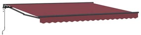 Toldo Semi-Cassete Elétrico Manual Vermelho Borgonha 400x300 cm