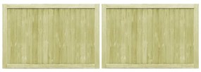 Portões de jardim 2 pcs 300x100 cm pinho impregnado