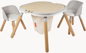 Mesa para crianças de brincar em madeira de faia com cadeiras Funzy, conjunto de 3