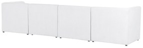 Sofá modular de 4 lugares em bombazine branco sujo LEMVIG Beliani
