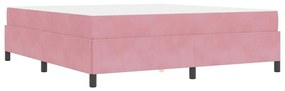 Estrutura da Cama Outros Rosa e branco 180 x 200 cm Veludo