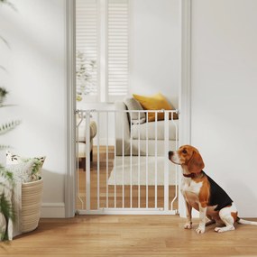 Barreira de segurança para animais de estimação, comprimento ajustável, 75-85 L x 76 cm, branca