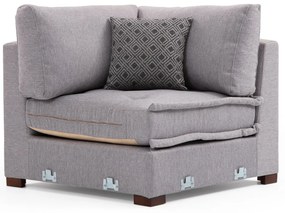 Sofá de Canto Lena – Cinzento Claro – 296 x 350 x 190 cm