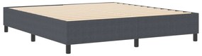 vidaXL Estrado de cama plataforma Cinza Escuro 180 x 200 cm tecido
