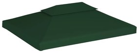 Cobertura de substituição p/ gazebo 310 g/m² verde 3x4 m