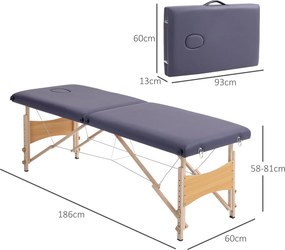 Marquesa de Massagem Dobrável Mesa de Massagem Portátil com Apoio para
