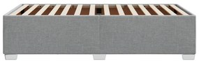 Estrutura de cama sem colchão 90x190 cm tecido cinzento-claro