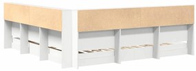 Cama Estante Branca 180x200 cm Madeira Engineered