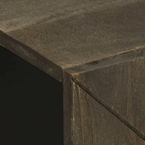 Armário para lavatório 62x33x58 cm madeira maciça manga preto