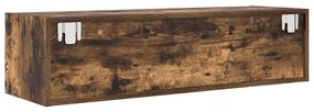 Armário de TV vidaXL Carvalho Fumê 100x31x25,5 cm Madeira de Engenhari