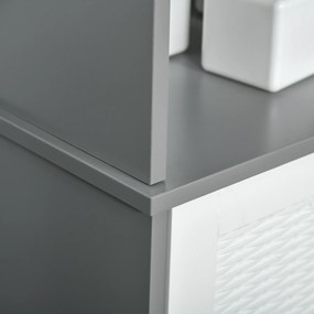 kleanklin Armário para Casa de Banho com Prateleiras 1 Armário com Prateleira Interior Ajustável Móvel Auxiliar de Armazenamento para Sala de Estar Co