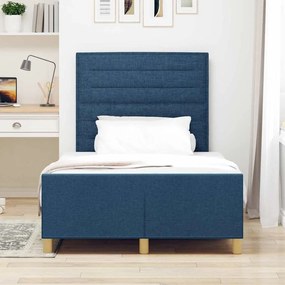 Cama vidaXL Azul 120x200 cm Tecido