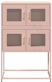 Aparador alto 68x39x107 cm aço rosa