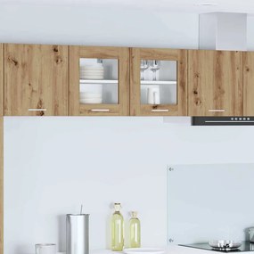 vidaXL Armário suspenso Riga 2 pcs Carvalho Artesanal 40 x 31 x 40 cm