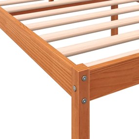 Cama para idosos 90x190 cm madeira pinho maciça castanho cera