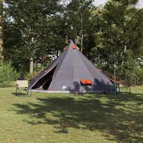 Barraca Familiar Tipi Cinza e Laranja para 12 Pessoas Impermeável