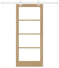 Conjunto de Porta Deslizante com Hardware vidaXL 86x198,5 cm Madeira M