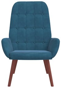 Cadeira de descanso veludo azul