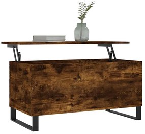 Mesa de centro 90x44,5x45 cm derivados madeira carvalho fumado