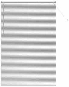 Persiana de Janela com cortinas Outros Manual Prata 150 x 220 cm Alumí