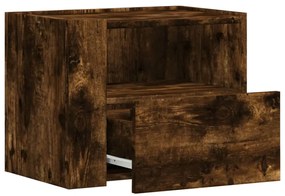 Mesas de cabeceira de parede 2 pcs 45x30x35 cm carvalho fumado