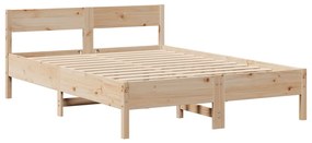 Cama com estante sem colchão 120x190 cm pinho maciço