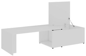 Mesa de centro 150x50x35 cm derivados de madeira branco