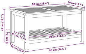 Mesa de Café 110x55x45 cm Madeira de Acácia Maciça