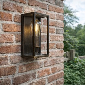 Candeeiro de parede vintage ouro antigo 26 cm IP44 - Charlois