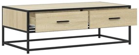 Mesa de centro 100x50x35cm deriv. madeira/metal carvalho sonoma