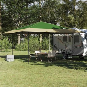 vidaXL Tenda de Toldo Verde 400 x 400 x 227 / 236 / 245 cm Tecido Oxford