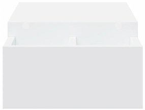 Suporte para monitor c/ arrumação derivados de madeira branco