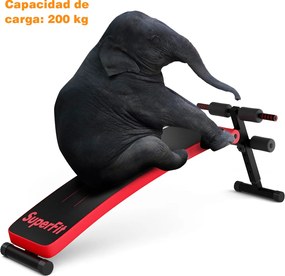 Banco ajustável exercicios de treino dobrável Banco para alongamentos para casa, ginásio, escritório Vermelho