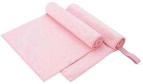 vidaXL Toalhas Esportivas 2 pcs Rosa 100 x 50 cm Poliéster e poliamida