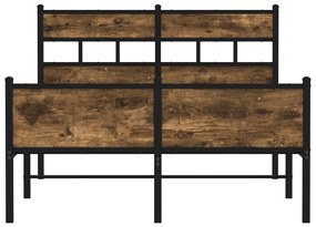Estrutura cama s/ colchão derivados de madeira carvalho fumado