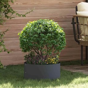 vidaXL Conjunto de 5 Vasos de Jardim Antracite 40x40x20 cm em Aço.