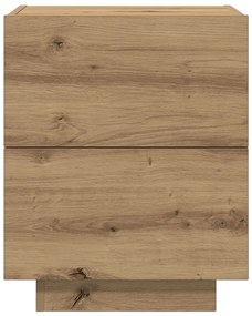 Cristaleira vidaXL com Luzes LED Carvalho Artesanal 45x40x55 cm