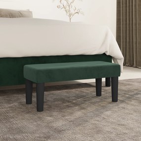 vidaXL Banco 70x30x30 cm veludo verde-escuro