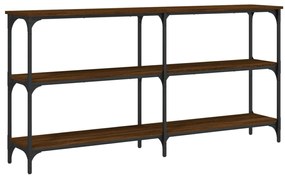 Mesa consola 150x29x75 cm derivados madeira carvalho castanho