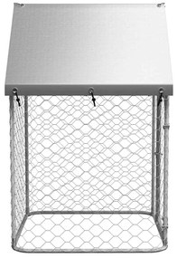 Canil de exterior com telhado 100x100x150 cm
