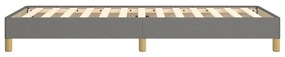 Estrutura de cama sem colchão 90x190 cm tecido cinzento-escuro