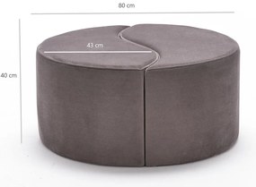 Pouffe Alis Puf – Mink – 80x40x80 cm