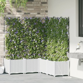 Vasos de Jardim com Sistema de Irrigação 5 pcs Brancos